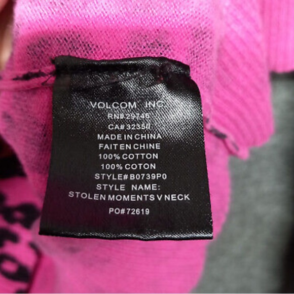 Volcom Checkerboard Leopard V Neck Moments Sweater - Picture 6 of 6